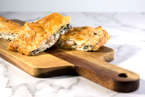 Empanada  ESPINACAS, QUESO Y GAMBAS